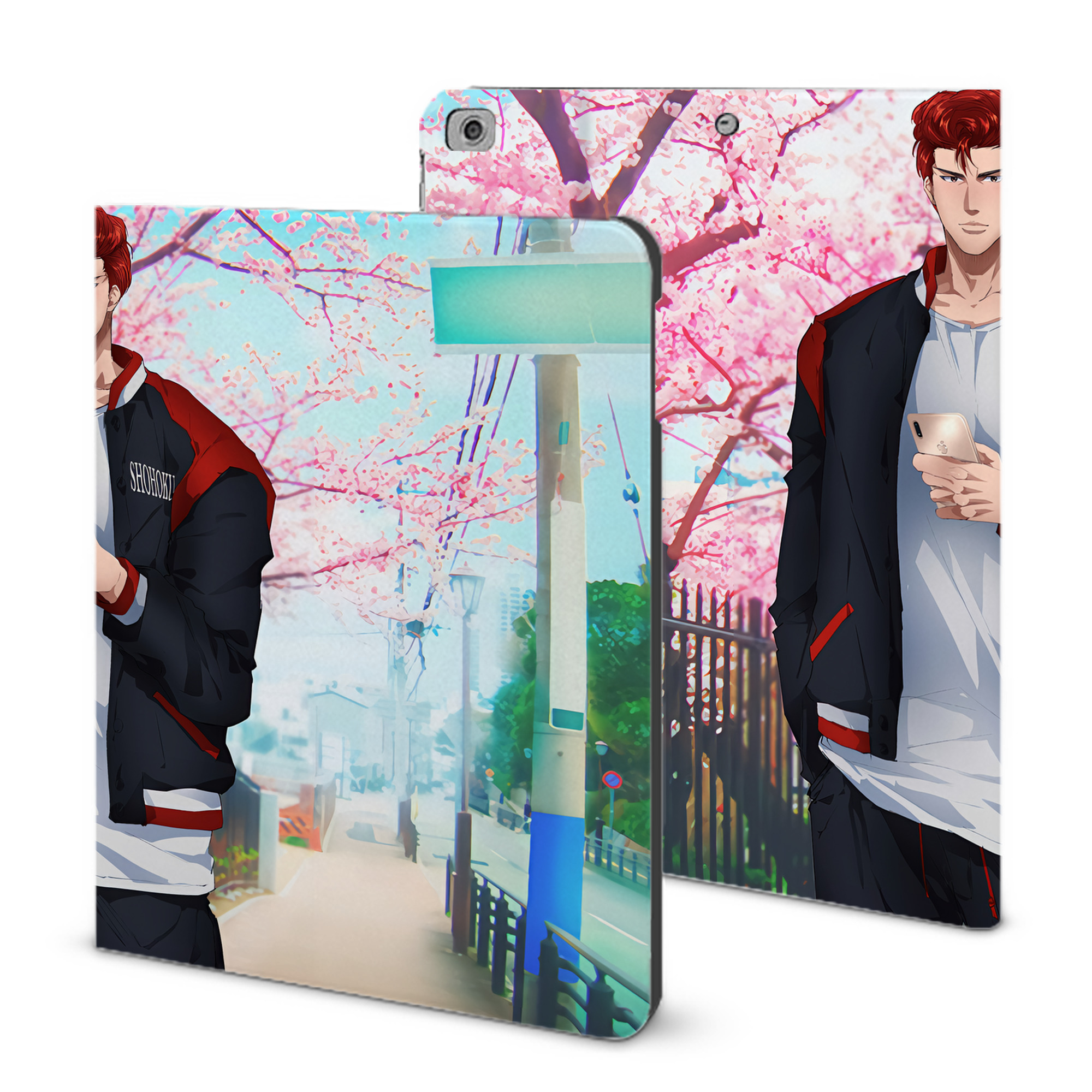 （画像用） SLAM DUNK／スラムダンク IPad ケース ブック型 PUレザー TPU 耐衝撃 軽量 薄型 ペン収納なし 全面保護 IPad 各モデル対応